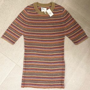 Anthropologie Ba&sh Metallic Striped Top